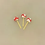 Miniature Runde Slikkepinde 3 stk i Glas, Miniature Runde Slikkepinde sæt a 3, pebermynte, slik, godter, slikpind, miniature, 1:12, polkagrise, snolder, sød tand, dukkehus, dukkehusting, dukkehustilbehør, nisser, nisseting, nissedør, nissetilbehør, slikbutik,