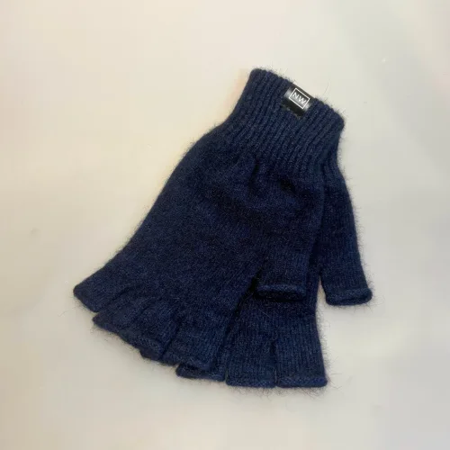 Strikkede Vanter med Åbne Fingre Possum - Navy, marineblå, marine, mørkeblå, midnatsblå, elegante, smarte, varme, bløde, vamsede, lette, lune, fingerfri, fingerløse, mobilvanter, mobilhandsker, strik, stikkede, handsker, vanter, muffedisser, indendørs, kolde fingre, gave, gaveide, praktiske, luksus, luksuriøse, kvalitet, maritime, 112, accessoires, tilbehør, julegave, efterår, biti, ribe, sort sol, vadehavet, lækkert,