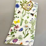 Viskestykke Bomuld med Blomster Bier og Sommerfugle, citronsommerfugl, honningbi, biodiversitet, insekter, bier,