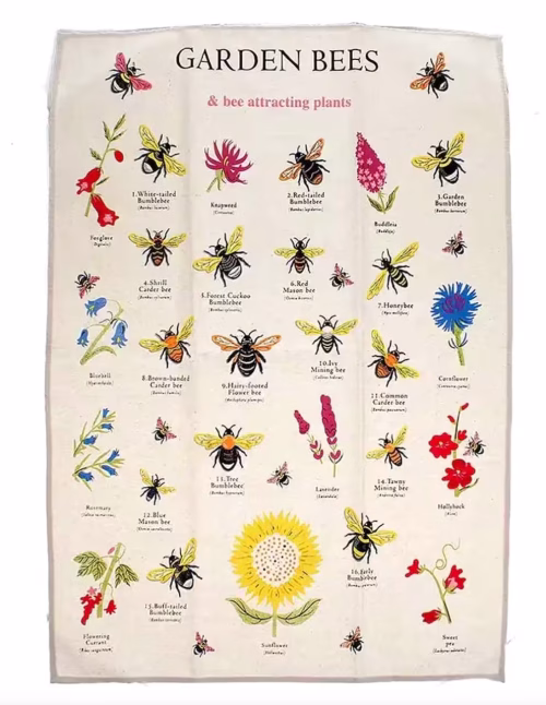 Viskestykke Bomuld med Tryk - Bier og Blomster, rex, london, naturfarvet, bivenlige, planter, Bier, bi, bier, bisværm, biavler, honning, lynghonning, biavl, honningbi, grill, weber, gaveide, kok, madlavning, gaveide, biodiversitet, natur, dansk, danmarks, insekter, biodiversitet, biti, ribe, nationalpark, vadehavet, marsken, madlavning, finere, grill, weber, grillmester,, bage, bagning, den store bagedyst, opvask, flytte hjemmefra, gave