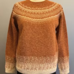 Harley of Scotland Pullover - Færø Mønster Ny Rustbrun Natur, sienna, tusk, 5113, gyldenbrun, rust, varmbrun,