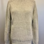 Harley of Scotland – Fine Lambswool Uni Pullover Lysegrå, grå, meleret, tidsløs, alsidig, ekstrafin, super, fine, flannel, grey,