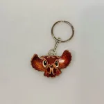 Nøglering af Kernelæder - Ugle, læder, kernelæder, nøglering, uglenøglering, ugleting, ugler, den kloge, eksamen, eksamensgave, symbolsk, student, LSA-14, håndlavet, lædernøglering, biti, ribe, amulet, lykkebringende, taskevedhæng, charm, rejse, viden, klogskab, intellekt