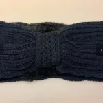 Pandebånd med Teddy Foer - Kinaa Navy, kinaa, 8833, moshiki, akryl, blødt, kradser ikke, sortblå, midnatsblå, marineblå, mørkeblåt, navy, blåsort, isolerer, upcyklet, håndstrikket, ørevarmere, pandebånd, cykel, teddy, teddybear, foer, foret, biti, ribe