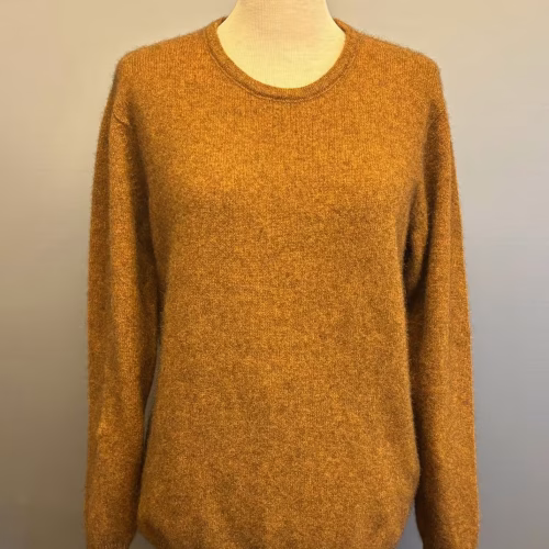 Possum Dame Pullover - Classic Gylden, glat, ensfarvet, womens, crew,