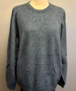 Possum Pullover Unisex - Classic Blå, denimblå, gråblå, jeansblå, opossum, neptune, merino, uld, cashemere, herrestrik, til mænd, luksus, luksuriøs, kvalitet, ultrablød, let, varm, herretrøje, til, mænd, herrer, lang, lækker, skøn, særlig,