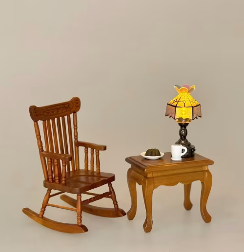 Miniature Flettet Stråtaske, Miniature Kaffekande Gul