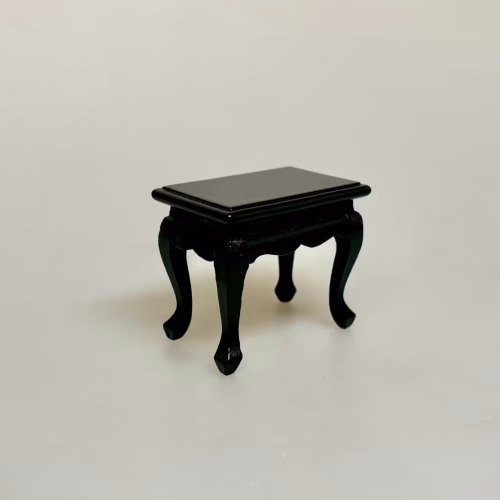 Miniature Sofabord Lille Sort, 23111s, blank, sortmalet, nissebo, nissemøbler, nisser, hus, dukkehus, nissedør, jul i, nissen, flytter ind, december, kalender, hygge, mini, 1:12, biti, ribe, julemagi, dukkehustilbehør, ting til, tilbehør, miniature