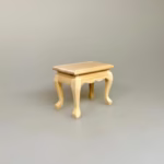 Miniature Sofabord Lille Natur, umalet, ubehandlet, træ, sidebord, lampebord, dukkehusmøbler, 23111,