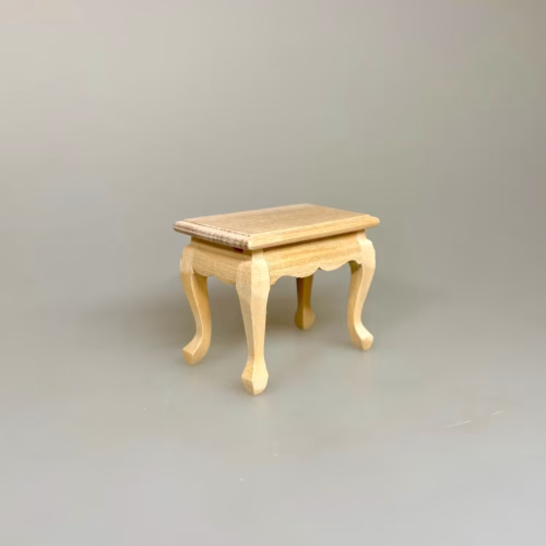 Miniature Sofabord Lille Natur, umalet, ubehandlet, træ, sidebord, lampebord, dukkehusmøbler, 23111,