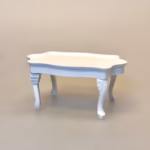 Miniature Sofabord Hvidt, hvidmalet, organisk, fint, svungen, udskæringer, elegant, symbolsk, dukkehusmøbler, dukkemøbler, dukkehusting, dukkehus, ting, tilbehør, til, gavekort, gave, bord, pengegave, møbler, miniature, mini, 1:12, skala, nisser, nissebo, nissemøbler, birgitte frigast, god morgen, shabby chic, boheme, biti, ribe, 23093-2,