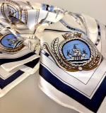 Silketørklæde Bandana Maritimt Blå Hvid, lyseblå, himmelblå, hvid, enkelt,