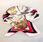 Silketørklæde Bandana Maritimt Blå Rød, skibe, flag, signalflag, sporty, sejler, elegant, cool, cruise, chic, TC, S, BH, 2405, 53, rød, blå, motiv, lille, firkantet, kvadratisk, lækkert, kvalitte, silke, silkeørklæde, blank, fed, silkesatin, smuk, gave, gaveide, halsklud, taske, taskepynt, nicky, nicki, tuch, bandana, luksus, lady, like, dame, biti, ribe, sejlerliv, søhest, knob, elegance, posh,