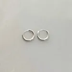 Creoler i Sølv Ø 12 mm Glatte Hoops 2 mm, SØ 2012,