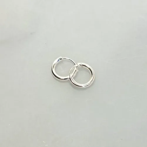 Creoler i Sølv Ø 12 mm Glatte Hoops 2 mm, SØ 2012,