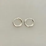 Creoler i Sølv Ø 12 mm Glatte Hoops 2 mm, SØ 2012,