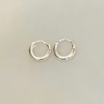 Creoler i Sølv Ø 14 mm Glatte Hoops 3 mm, sø 3014, tykke, kraftige, glatte, runde, ringe, øreringe, creoler, ægte,ren, sterling, sølv, sølvøreringe, hoops, kvalitet, billige, tilbud, flotte, kraftige, simple, stilede, stilige, moderne, design, brands, dansk, stine a, maanesten, enamel, cph, biti, ribe, 925