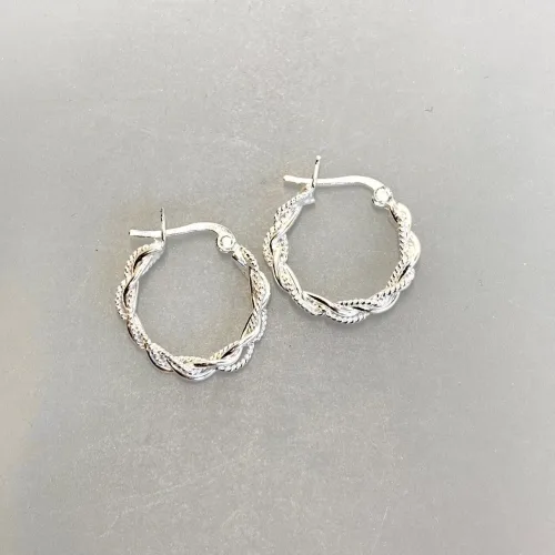 Creoler i Sølv Ø 16 mm Hoops Dobbelt Snoede Lyse, sø 1016, tykke, kraftige, twistet, snoninger, femin, chunky, cool, små, moderne, boho, stilige, stil, elegante, flotte, særlige, smarte, øreringe, hoops, creoler, øreringe, ægte, ren, sølv, sterling, smykker, stine a, jane kønig, pico, maanesten, biti, ribe, holdbare, nikkelfri,