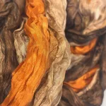 Twistet Silketørklæde 90234 Lille Brun Beige Rust, oxford,