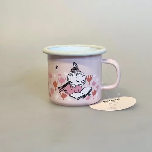 Mumi Metal Krus 25 ml - Lille My og Snorkfrøkenen, 1711-025-03, girls, lyserød, rosa, girly, pigekrus, pigekop, lille my, snorkfrøken, pink, 25 cl, blomstereng, bier, biodiversitet, vilde, blomster, margueritter, emalje, kop, krus, muurla, mumitrolde, mumikop, mumikrus, skovtur, til, børn, bålmad, biti, ribe, gave, fødselsdagsgave, barselsgave, dåbsgave