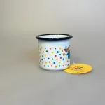 Pippi Langstrømpe Metal Krus 25 ml - Hopsa, hoppsan, 05, prikker, muurla, emalje, kop, krus, out door, pic nic, skovtur, sjovt, fint, lækkert, kvalitet, børn, voksne, gave, gaveide, pippi, langstrømpe, ting, med, 1404, biti, ribe, dansk, svensk, design, astrid lindgren, eventyr, historier, 2,5 dl