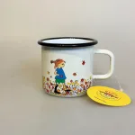 Pippi Langstrømpe Metal Krus 37 ml - Blomstereng, be more pippi, vær mere som pippi, sommerfugle, blomster, 1406-037-80, nyhed, emalje, kop, krus, out door, pic nic, skovtur, sjovt, fint, lækkert, kvalitet, børn, voksne, gave, gaveide, pippi, langstrømpe, ting, med, 1404, biti, ribe, dansk, svensk, design, astrid lindgren, eventyr, historier,