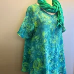 Tunika Bluse Ulin A-facon - Grøn Fleur - Billede 2