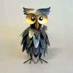 Metal Figur - Ugle Werner, stor, metalfigur, metalugle, metalfugl, ugle, uglefigur, håndlavet, kunst, kunsthåndværk, student, studentergave, viden, klog, klogskab, eksamen, eksamensgave, afslutning, afsluttet, uddannelse, færdiguddannet, kandidat, bachelor, master, biologi, ornitolog, natur, fugle, tillykke, studentergave, biti, ribe, ideenwerkstatt, unik, særlig, tak, afskedsgave, kollega, bibliotek, intelligent, symbol, symbolsk, sjov, flot, præsentabel, kvalitet, M04W, werner