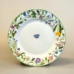 Porcelæn Tallerken - Blomster og Sommerfugle - Billede 7