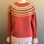 Harley of Scotland - Færø Pullover Super Soft - Cinder, coral, rosa, rosenrød, 4872, harley, skotland, ekstra, blød, super, soft, fin, cashmere, luksus, lækker, kvalitet, sporty, feminin, pullover, sweater, strik, trøje, tynd, lun, smuk, klassisk, moderne, biti, ribe