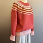 Harley of Scotland - Færø Pullover Super Soft - Cinder, coral, rosa, rosenrød, 4872, harley, skotland, ekstra, blød, super, soft, fin, cashmere, luksus, lækker, kvalitet, sporty, feminin, pullover, sweater, strik, trøje, tynd, lun, smuk, klassisk, moderne, biti, ribe