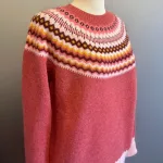 Harley of Scotland - Færø Pullover Super Soft - Cinder, coral, rosa, rosenrød, 4872, harley, skotland, ekstra, blød, super, soft, fin, cashmere, luksus, lækker, kvalitet, sporty, feminin, pullover, sweater, strik, trøje, tynd, lun, smuk, klassisk, moderne, biti, ribe