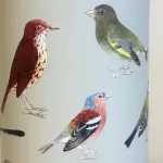 Drikkeflaske - Metal med Fugle, fugle i farver, danske, havens, vilde fugle, termoflaske, drikkedunk, drikkeflaske, saft, vanddunk, metalflaske, motion, med, fuglemotiv, ornitolog, natur, naturen, vadehavet, smart, flot, særlig, personlig, gave, symbolsk, på job, i skole, sass & Belle, lækker, kvalitet, miljø, rigtig, uden, biti, ribe, musvit, sangdrossel, blåmejse, halemejse, stillits, isfugl, gærdesmutte, bogfinke, rødkælk, rødhals, grønsisken, rjb,