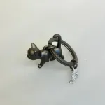 Nøglering - Kat og Fisk, sort, grå, katteting, katte, ting med, kattenøglering, metal, lækker, design, kvalitet, gedigen, flot, kær, katteejer, gave, gaveide, personlig, MTM, 339-01, biti, ribe,