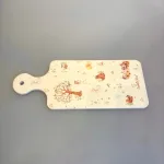 Smørebræt Porcelæn - Skovens Dyr Fest, smørebræt, skærebræt, coaster, varmebrik, servering, serveringsbræt, morgenmad, frokost, til, børn, fest, fødselsdag, skovens, dyr, bambi, bamsefar, bjørn, kanin, balloner, isabelle rose, porcelæn, pastelfarver, yndigt, sødt, lækkert, børneservice, COA6, aflangt, biti, ribe, kært, hakkebakkeskoven, poetisk, eventyr,