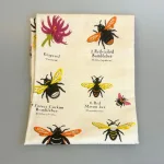 Viskestykke Bomuld med Vilde Bier, garden bees, bee attracting flowers, insekter, honningbi, biodiversitet, natur, flora, fauna, ballance, balance, vilde, blomster, biologi, biolog, naturvejleder, køkken, tekstiler, viskestykke, gave, gaveide, flot, lækker, bomuld, kvalitet, gaveide, solsikke, lavendel, humlebi, brumbasse, sommerfugle, busk, rex, biti, ribe, nationalpark, vadehavet, dansk,