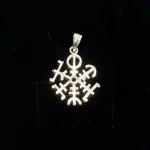Sølv Vedhæng Vegvisir Åben, 311-13, vegvisir, amulet, vejviser, kompas, vikingekompas, stifinder, beskytter, held, lykke, hjælper, symbolsk, magisk, tegn, heksetegn, runestav, vikingesmykke, museumssmykke, ægte, original, ren, sølv, sterling, vedhæng, halskæde, smykke, sølvsmykke, gaveide, konfirmation, rejser, student, rejseamulet, lykkebringende, unge, biti, ribe, verdensrejse, ud, i, verden,