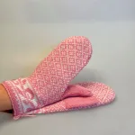 Strikkede Luffer Uld med Bomuldsfoer - Asala Rosa, to- farvet, rosa, lyserød, pastelrosa, norsk, nordisk, folklore, tradition, island, strik, design, gamle, mønstre, forarbejdet, asala, 2, 21574, pink, sæt, matcher, feminin, yndige, søde, pigevanter, damevanter, dameluffer, damevanter, vintervanter, uld, uldne, uldstrik, hjemmestrikkede, håndarbejde, håndstrikkede, med foer, forede, vindstopper, wondstopper, økologisk, bomuld, merino, bløde, varme, smarte, kvalitet, lækre, særlige, fine, flotte, moderne, nordisk, design, mønster, mønsterstrik, strikluffer, strikhandsker, strikvanter, mittens, feustlinge, vintervanter, cykel, skiferie, tilbehør, gave, gaveide, julegave, norsk, island, kradser ikke, klør ikke, behagelige, biti, ribe, vadehavet, marsken, pastelfarver,