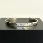 Sølv Armbånd - Blankt Hamret, SA 152, ægte, ren, sølv, sterling, massiv, masiv, enkelt, simpelt, ædelt, eksklusivt, lækkert, smukt, armring, armbånd, sølvarmbånd, gave, gaveide, nytår, julegave, student, konfirmation, yndigt, piger, damer, drenge, sleek,