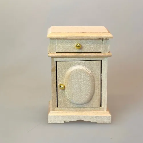 Miniature Servante Skab Natur, umalet, 2703, o, servantemøbel, servanteskab, nissemøbler, nisseting, nissetilbehør, ting, interiør, julekalende, december, sjov, jul i dukkehuset, dukkeusting, dukkehus, miniaturer, badeværelset, biti, ribe, nissedør