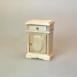 Miniature Servante Skab Natur, umalet, 2703, o, servantemøbel, servanteskab, nissemøbler, nisseting, nissetilbehør, ting, interiør, julekalende, december, sjov, jul i dukkehuset, dukkeusting, dukkehus, miniaturer, badeværelset, biti, ribe, nissedør