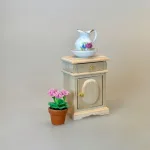 Miniature Servante Skab Natur, umalet, 2703, o, servantemøbel, servanteskab, nissemøbler, nisseting, nissetilbehør, ting, interiør, julekalende, december, sjov, jul i dukkehuset, dukkeusting, dukkehus, miniaturer, badeværelset, biti, ribe, nissedør