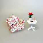 Polstret Miniature Lænestol med Blomster , flyder, tvstol, 23059, dukkehus, dukkehuset, dukkemøbler, dukkehusmøbler, sofa, mini, miniature, polster, polstret, sommerhus, sommerlig, fin, feminin, sød, liberty, blød, morfar, middagslur, sove til middag, middagslur, lille lur, en på øjet, sangskjuler, blomster, ny sofa, gavekort, symbolsk, gave, til, gave, gaveide, pengegave, dukkemøbler, biti, ribe,