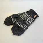 Strikkede Luffer Uld med Klap - Koks Grå, koksgrå, mørkegrå, sort, herrer, mænd, adeep, klap, muffedisse, herrevanter, strikvanter, herreluffer, strikluffer, vinter, luffer, vanter, cykle, 21747, biti, ribe, håndstrikkede, uld, økologisk, bomuld