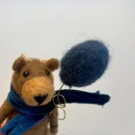 Håndlavet Bamse i Uld Filt med Ballon, bamse, bjørn, filt, filtet, blå ballon, bamsebjørn, filtbamse, filtophæng, filtbjørn, filtbamse, 296014, børneophæng, baby, børn, julepynt, julepynt, juletræspynt, shower, biti, ribe, håndlavet, kunsthåndværk