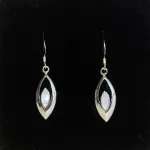 Sølv Ørenringe Åbne Ovaler med Perlemor, perlemor, sten, øreringe, hænge, ørehængere, øjeformet, lette, elegante, flotte, ægte, sterling, sølv, biti, ribe