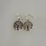 Vikingeøreringe i Sølv - Livets Træ Yggdrasil Rund Lille, kd, 15553, tynd, let, rund, rund enkel, livstræ, livstræet, ask, ygdrasil, yggdrassil, , runde, yndige, feminine, lette, ægte, sølv, øreringe, ørenringe, smukke, kvalitet, specielle, vikinger, vikingesmykker, biti, ribe, freja, ydun, idun,