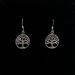 Vikingeøreringe i Sølv - Livets Træ Yggdrasil Rund Mellem, kd, 15553, runde, enkle, simple, Vikingeøreringe i sølv - Livets træ Yggdrasil rund enkel, livstræ, livstræet, ask, ygdrasil, yggdrassil, , runde, yndige, feminine, lette, ægte, sølv, øreringe, ørenringe, smukke, kvalitet, specielle, vikinger, vikingesmykker, biti, ribe, freja, ydun, idun,