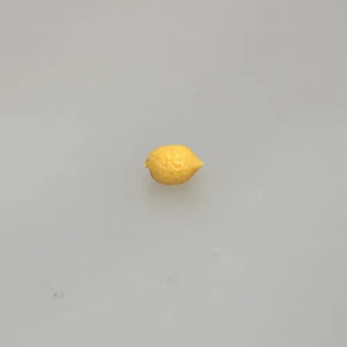 Miniature Hel Citron, citron, 5864a, citron, frugt, miniature, dukkehus, ting, tilbehør, 1:12, små, grønt, citrus, lemon, skala, nisser, nissedør, nissehus, dukkehusting, mad, biti, ribe