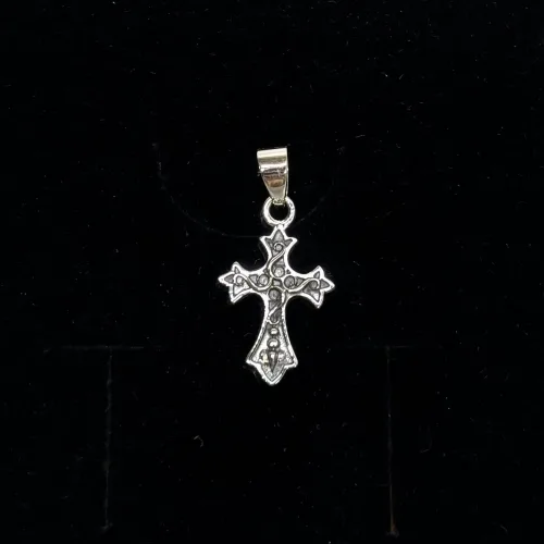 Vedhæng i Sølv - Liljekors Lille, lilje, kors, ægte, sølv, sterling, 925, kd, 98425, lille, magisk, tre, evighed, uendelig, vedhæng, smykke, biti, feminint, yndigt, piger, damer